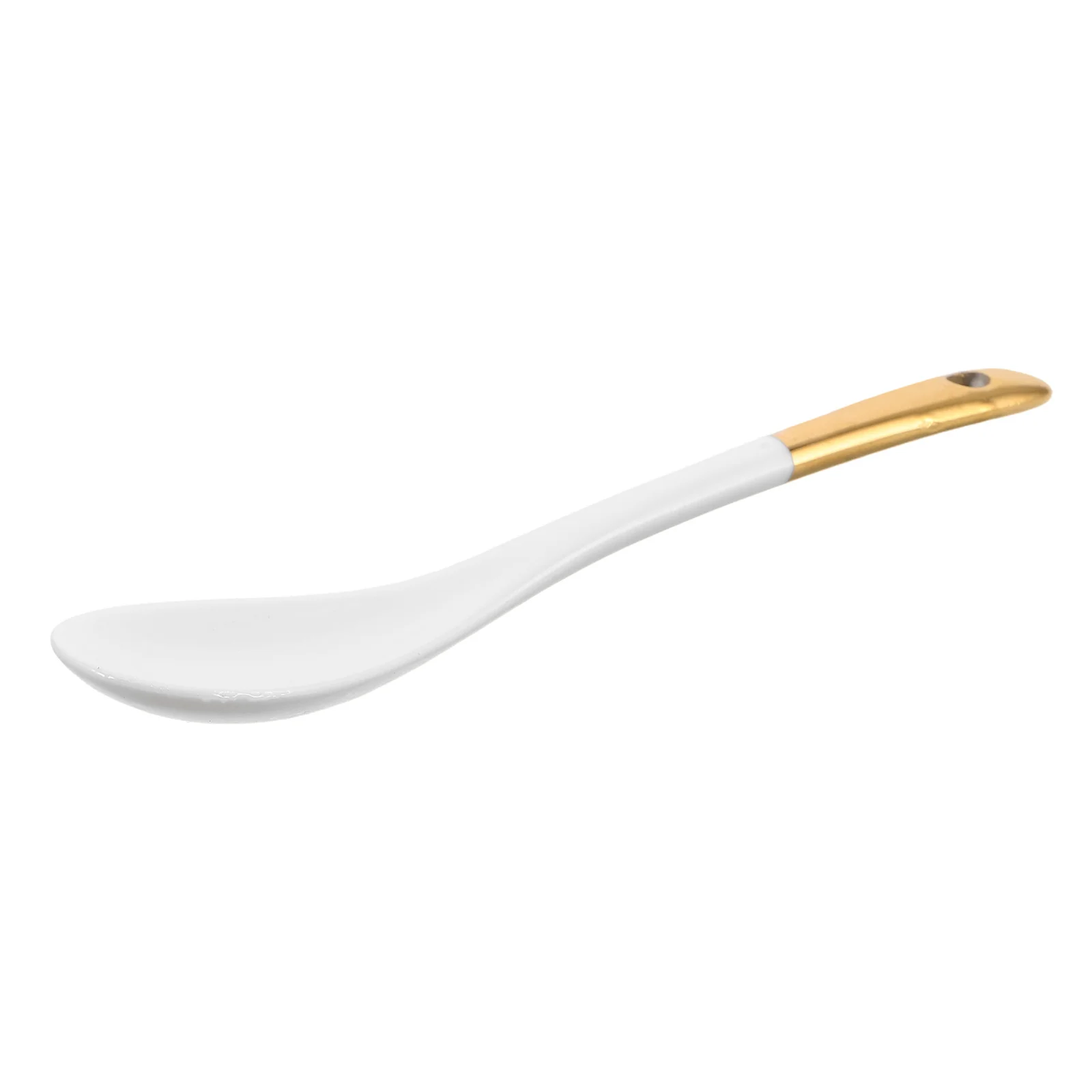 

Ceramic Coffee Spoon European Style Gold Rim Coffee Stirring Spoon for Tea Parties Dessert Kitchenware Espresso Spoons