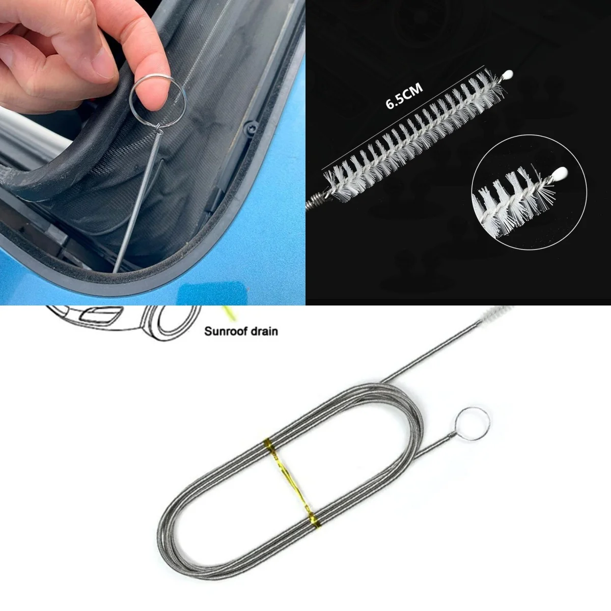 Автомобильная щетка для очистки дренажного драга для Toyota Camry Corolla RAV4 Yaris Highlander/Land Cruiser/PRADO Vios Vitz/Reiz Prius Автомобильная щетка для очистки дренажного драга для Toyota Camry Corolla RAV4 Yaris Highlander/Land Cruiser/PRADO Vios Vitz/Reiz Prius