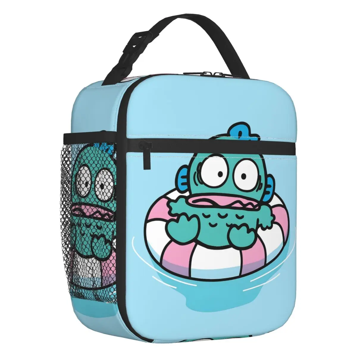 

Custom Kawaii Hangyodon Lunch Bag Warm Cooler Ugly Fish Kawaii Cartoon Anime Insulated Lunch Boxes for Kids School
