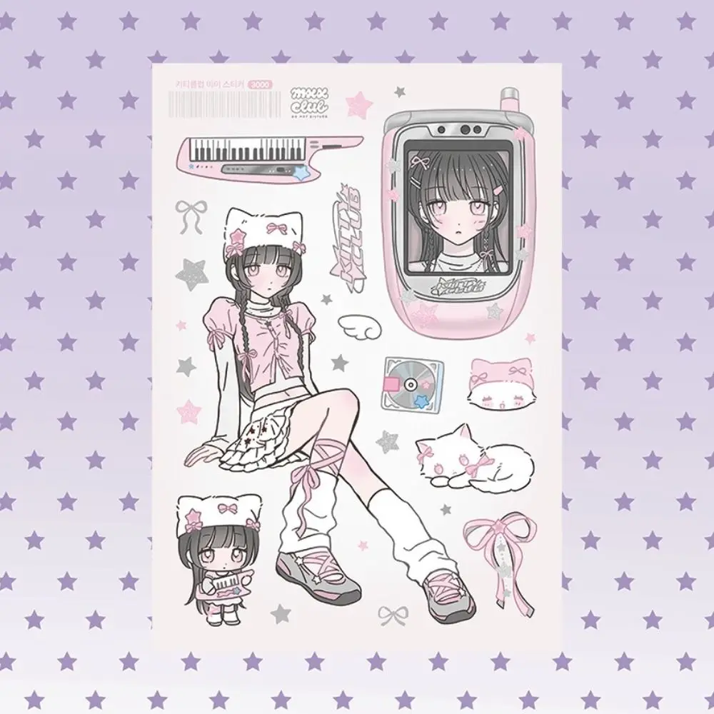 2025 Korea DIY Handbook Decorative Stickers Cute Sexy Sticker Book Cartoon Sweet Art Paper