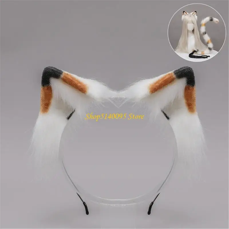DXAE – oreilles chat réglables, accessoire pour cheveux, bandeaux en peluche, couvre-chef Costume pour adulte