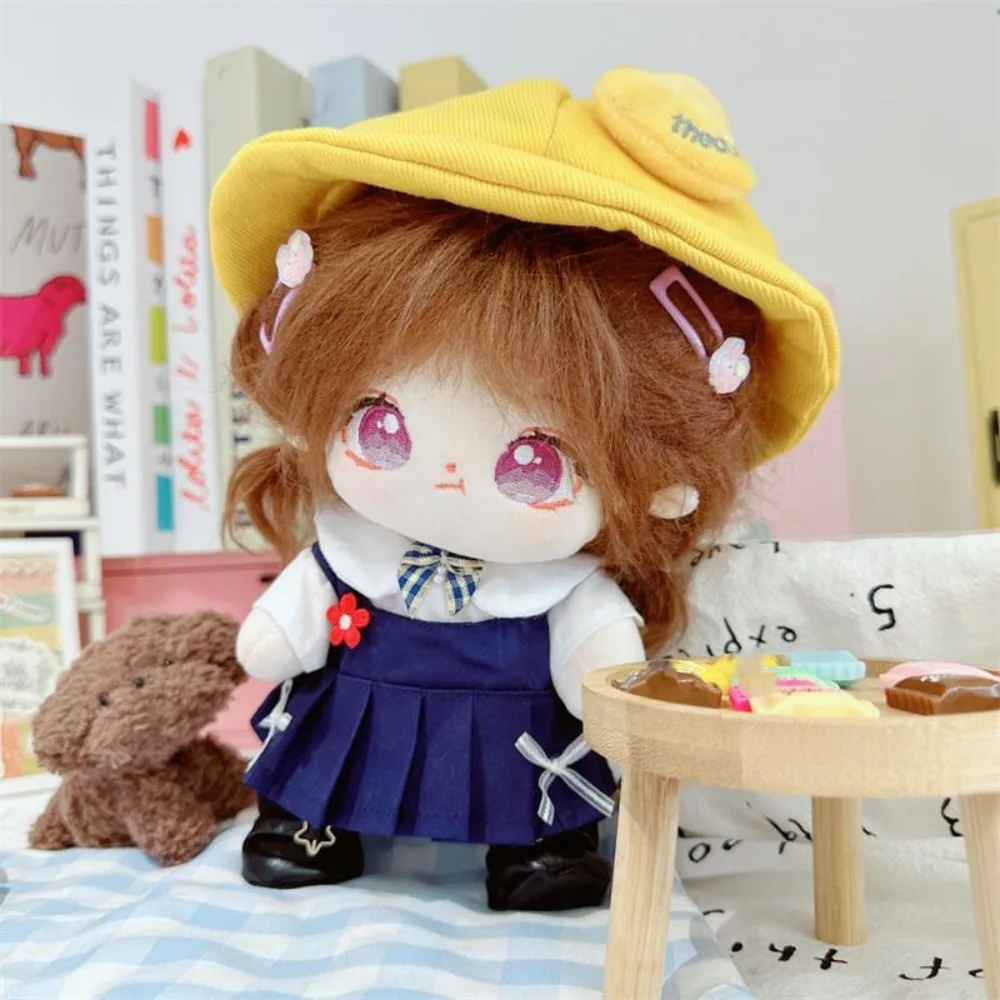 

1 set Kindergarten 20cm Cotton Doll Clothes Denim Skirt Outfit Cotton Doll's Clothes Yellow Duck Kawaii