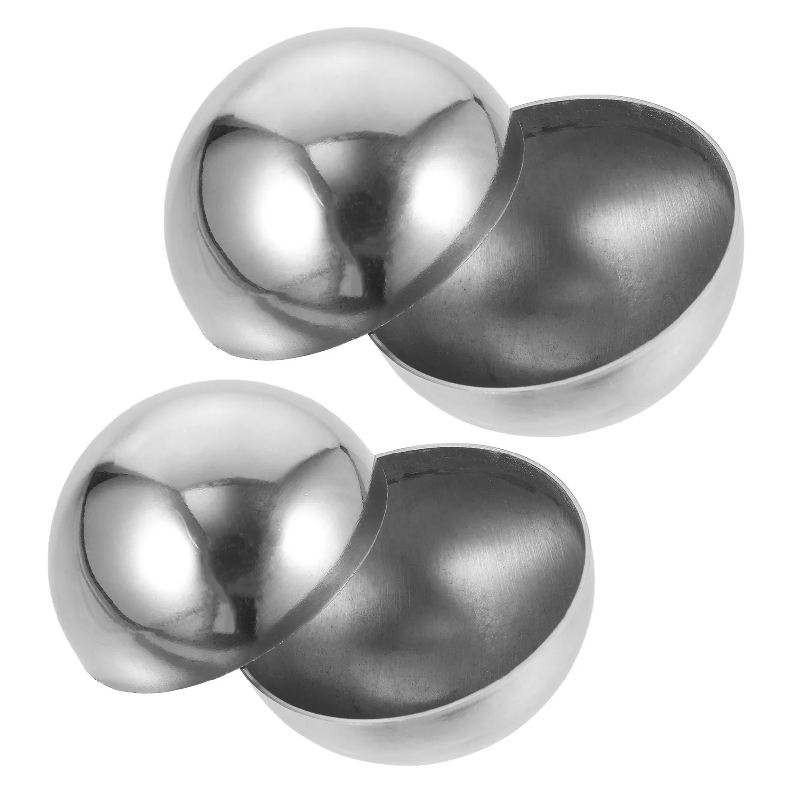 4Pcs Stainless Steel Half Sphere End Cap Polished Hollow Dome Pipe Plug for Home Staircase Handrail Balustrade Railing Indoor
