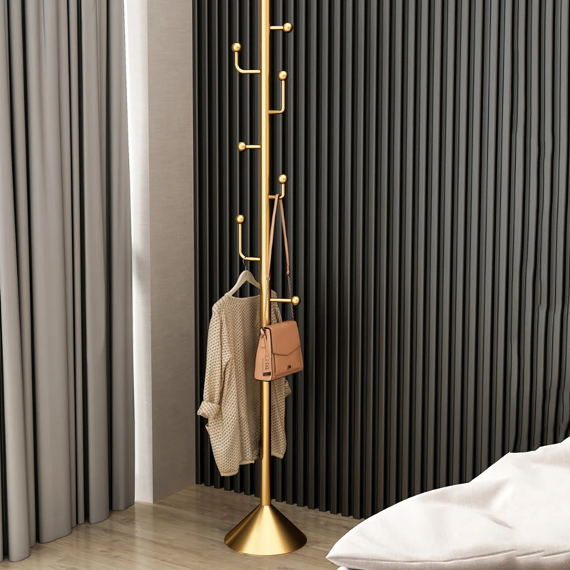 Italian luxury clothes rack outdoor bedroom minimalist aesthetic  clothes rack vintage gold percheros para ropa home furniture