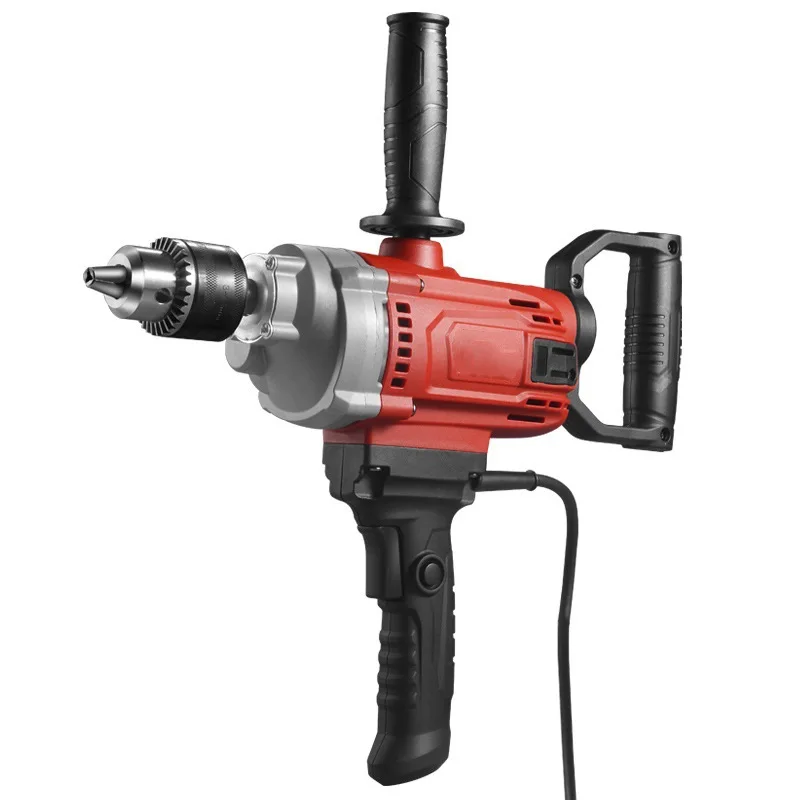 Multifunctional Household Wired High-Power Handheld Electric Drill, 16-Speed Putty Powder Ash Mixer