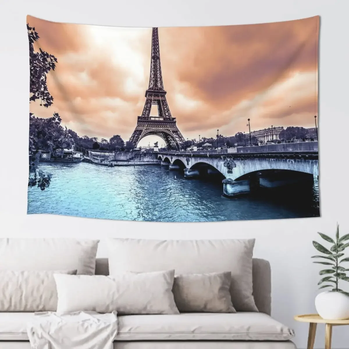 

Landscape of Paris Tapestry Room Decor For Girls Decorative Wall Mural Aesthetic Room Decors Tapestry