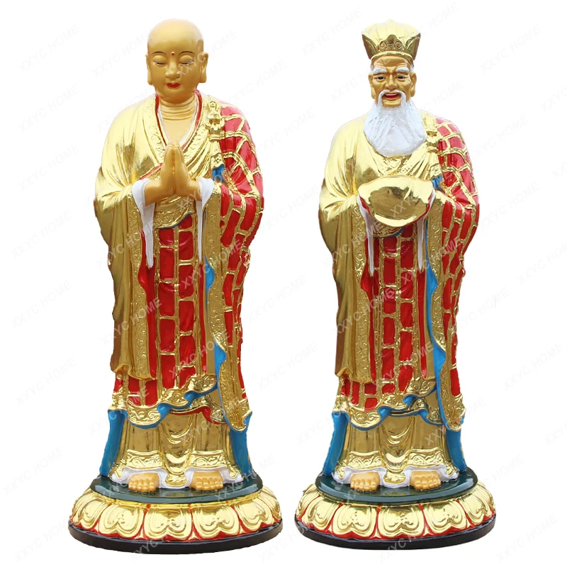 Min Gongdao Ming Buddha Statue Temple Worship Decoration Statue of God King of Tibet Left and Right Protection Law  Gongdao Ming