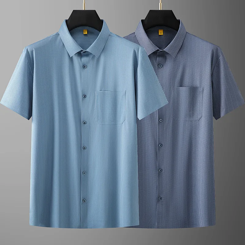 Nieuwe Aankomst Zomer Shirts Hoge Kwaliteit Mode Mannelijk Plaid Casual Heren Korte Mouw Super Grote Maat 3xl 4xl 5xl 6xl 7xl 8xl
