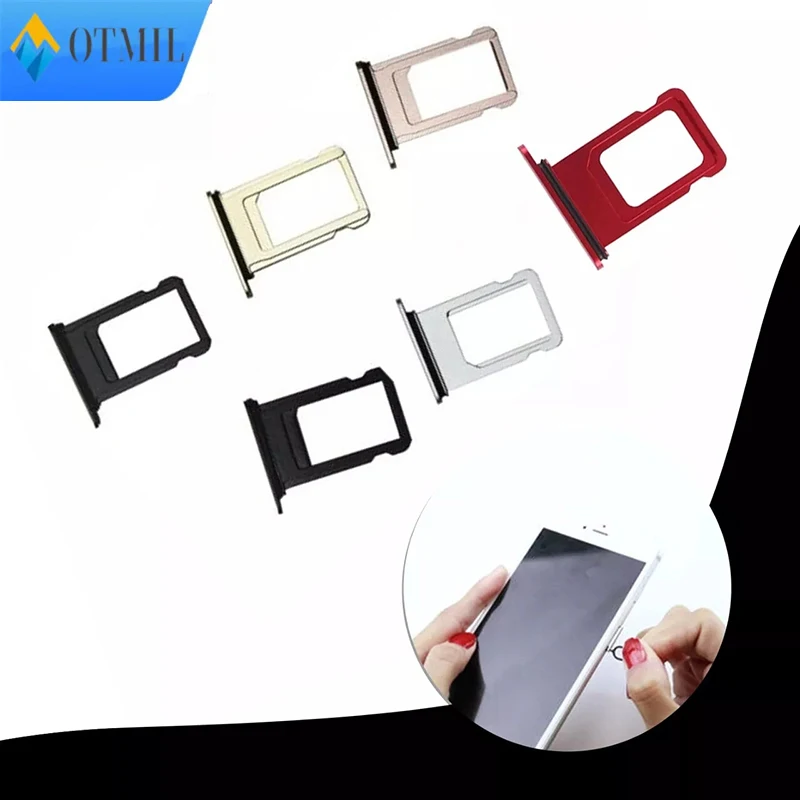 For iPhone 7P Sim Card Tray Slot Holder For iPhone 7 7Plus Sim Card Tray Slot Holder Container Socket Repair Replacement Parts