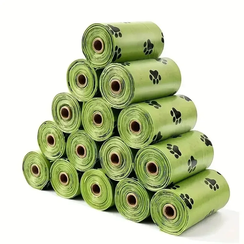 240 Bolsas Gruesas para Excremento de Perro, 16 Rollos, Bolsas a Prueba de Fugas para Desechos de Mascotas, para Paseos al Aire Libre, Ecológicas