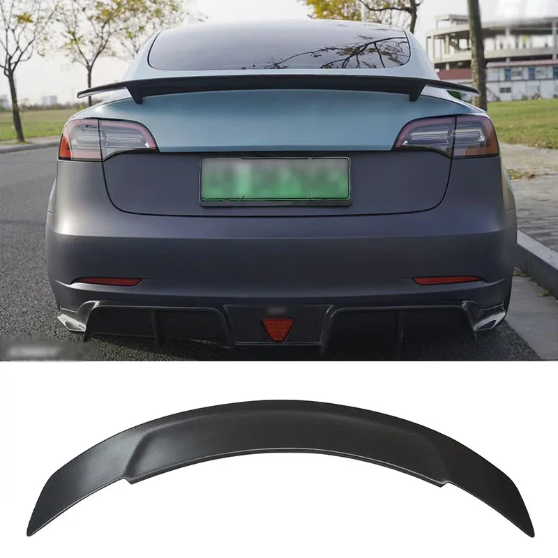 Trunk Spoiler Carbon Fiber Model 3 Body kit Accessories Rear Wing For Model 3