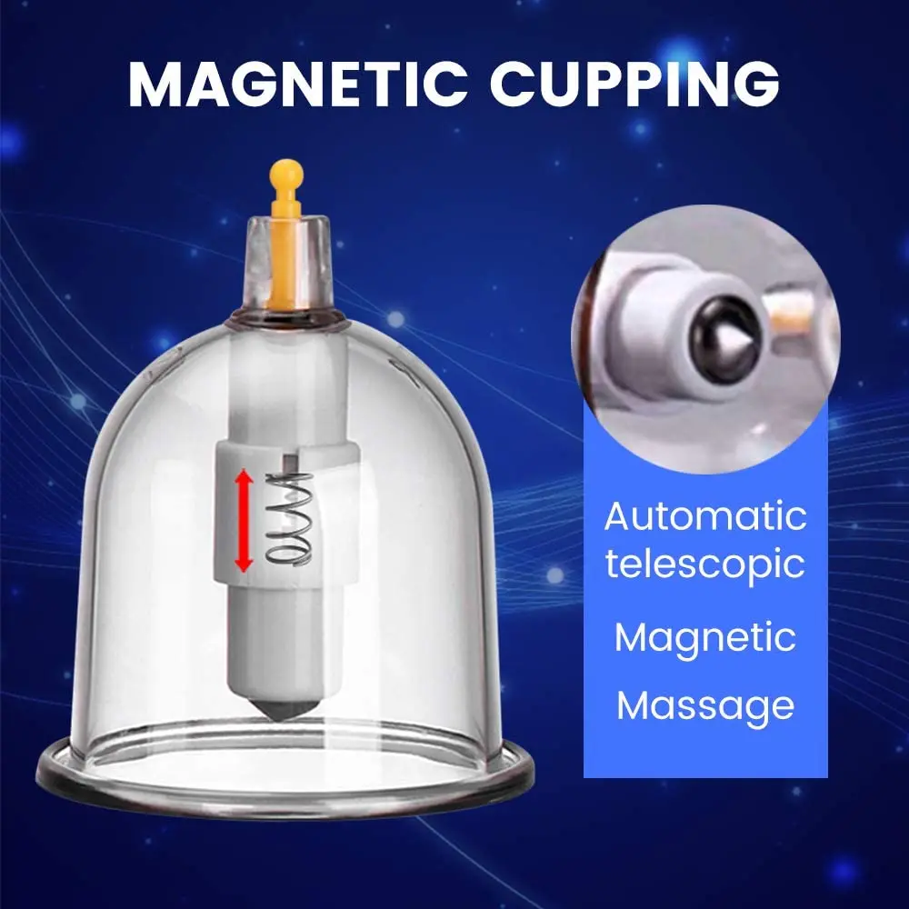 24 Cans Electric Vacuum Cupping Glasses body Massager ventosa Suction Cups jar Set Acupuncture Apparatus Therapy Relax Massage