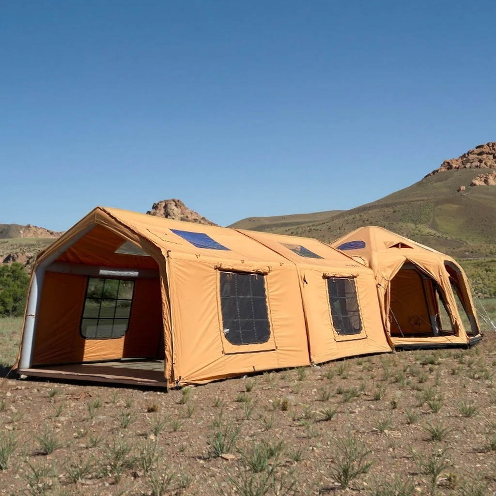 

Outdoor Camping Quick-Opening Inflatable Roof Tent 9+9.5 Cot Four-Season Extra-Large Portable Weatherproof