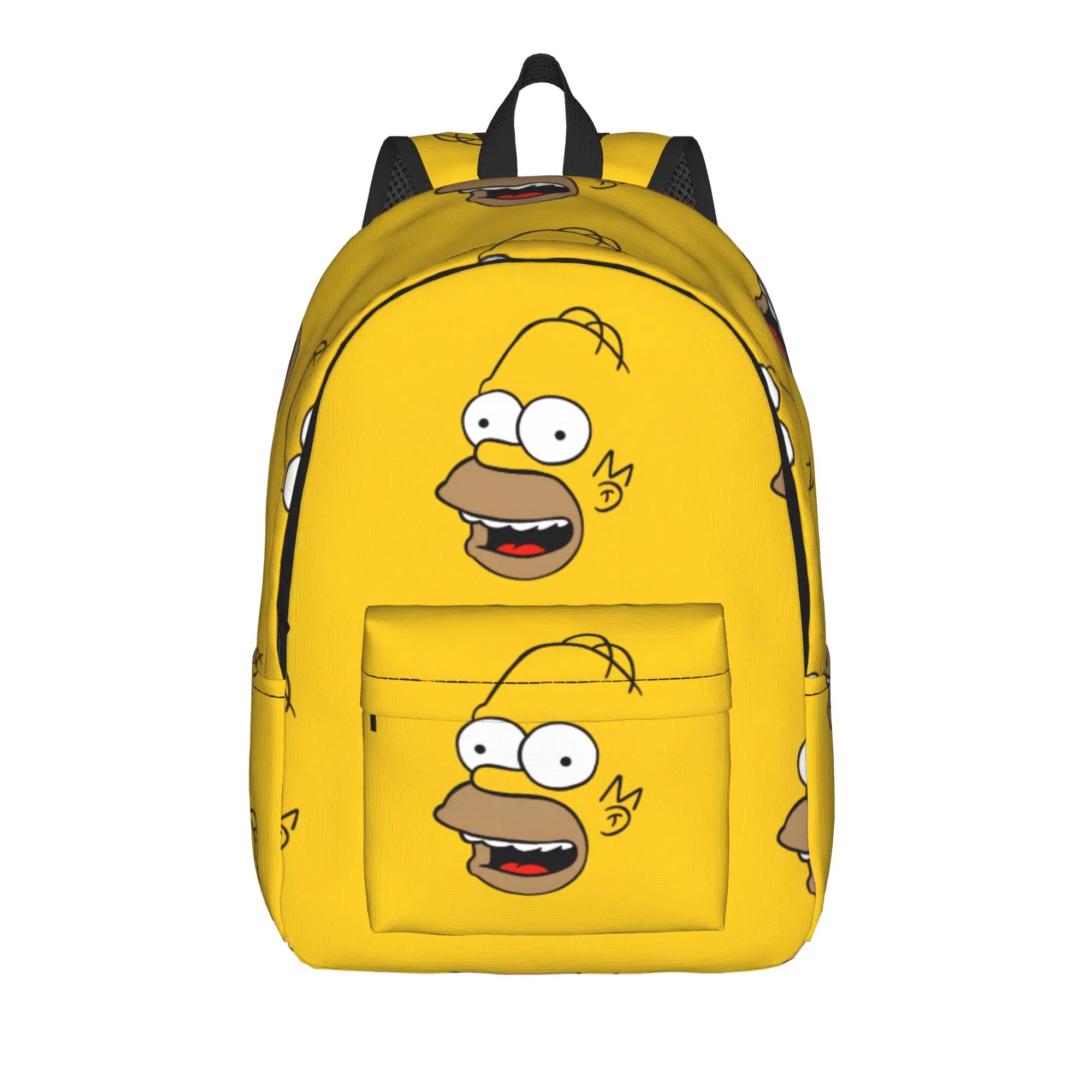 Homer S-Simpsons Classic Face Meme Backpack  Novelty Backpacks Student Unisex Workout Soft High School Bags Colorful Rucksack