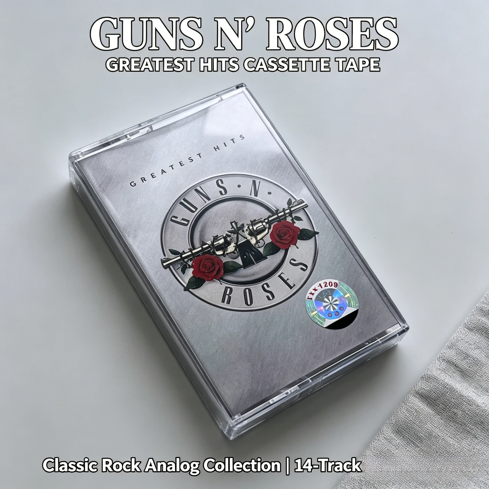 

Guns N Roses Greatest Hits Classic Rock Cassette Tape Retro Vintage Audio Music Collectible Tape for Rock Fans