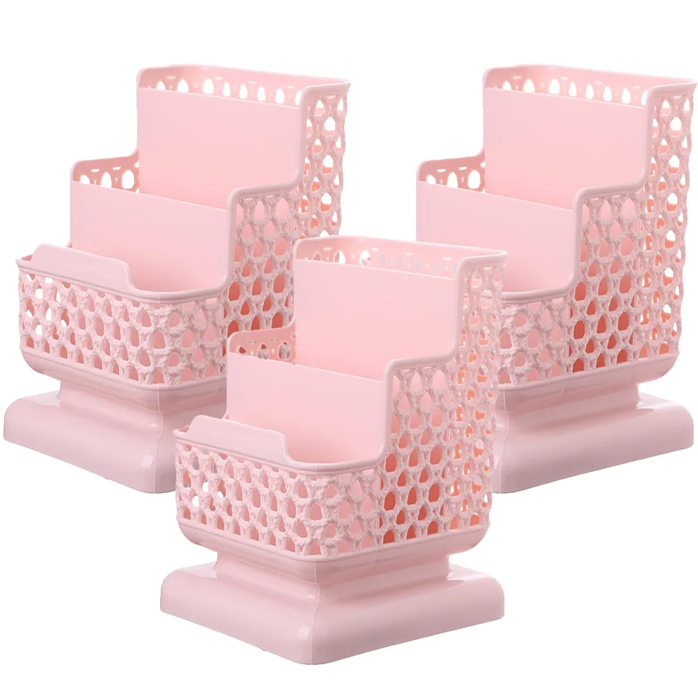 3Pcs Fine Craft Desktop Organizer for Beauty Essentials Lipstick Foundation Eyeshadow Nail Polish Skincare Cosmetics Jewelry