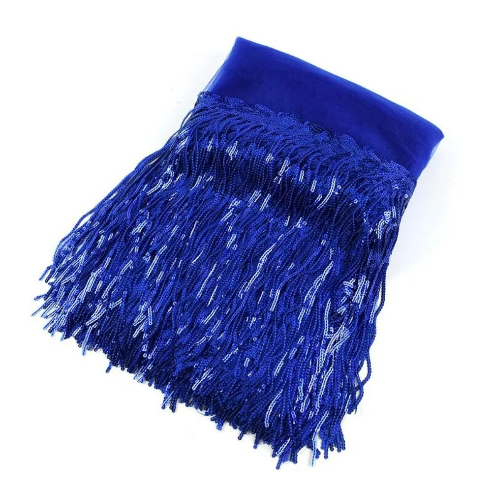 

10Yards Glitter Trim Performance Decoration Material Sequin Tassel Lace DIY Handmade 20cm