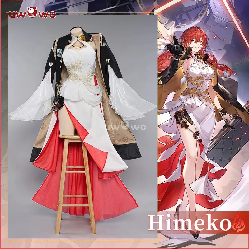 

100% STOCK UWOWO Himeko Cosplay Honkai Star Rail Cosplay Himeko Costume Star Rail Cosplay Outfit Halloween Costumes Women Dress