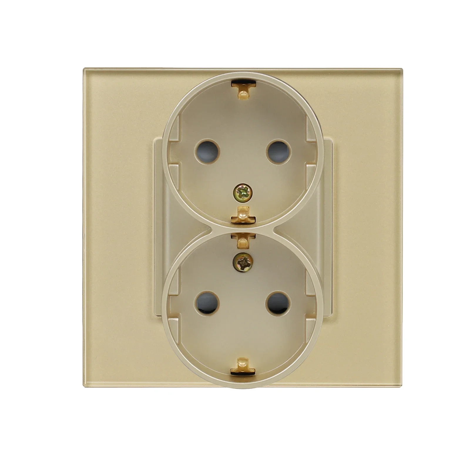 Bingoelec Touch Switch goud en stopcontacten met kristallen glazen paneel Home Improvement