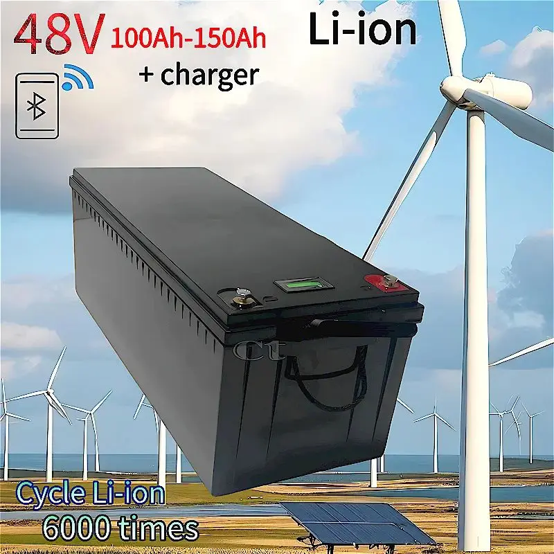 

48v 150AH li-ion Lithium Replace power battery 48v 100Ah 5kwh 7kwh for Golf cart backup RV EV inverter Solar System +1charger