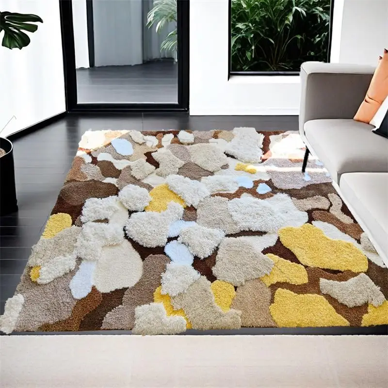 Desert Style Living Room Carpet Home Soft Aesthetic Rugs For Bedroom Nordic Design Sofa Tea Table Tufted Floor Mat Kids Tatami