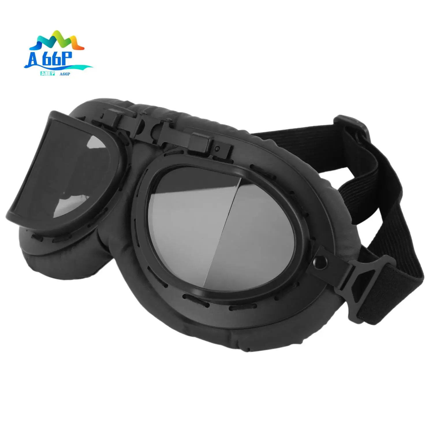 

A66P-Motorbike Helmet Pilot Goggles Jet Pilot Vintage Wwii Pilot Goggles Motorcycle Scooter Glasses Uv For Helmet