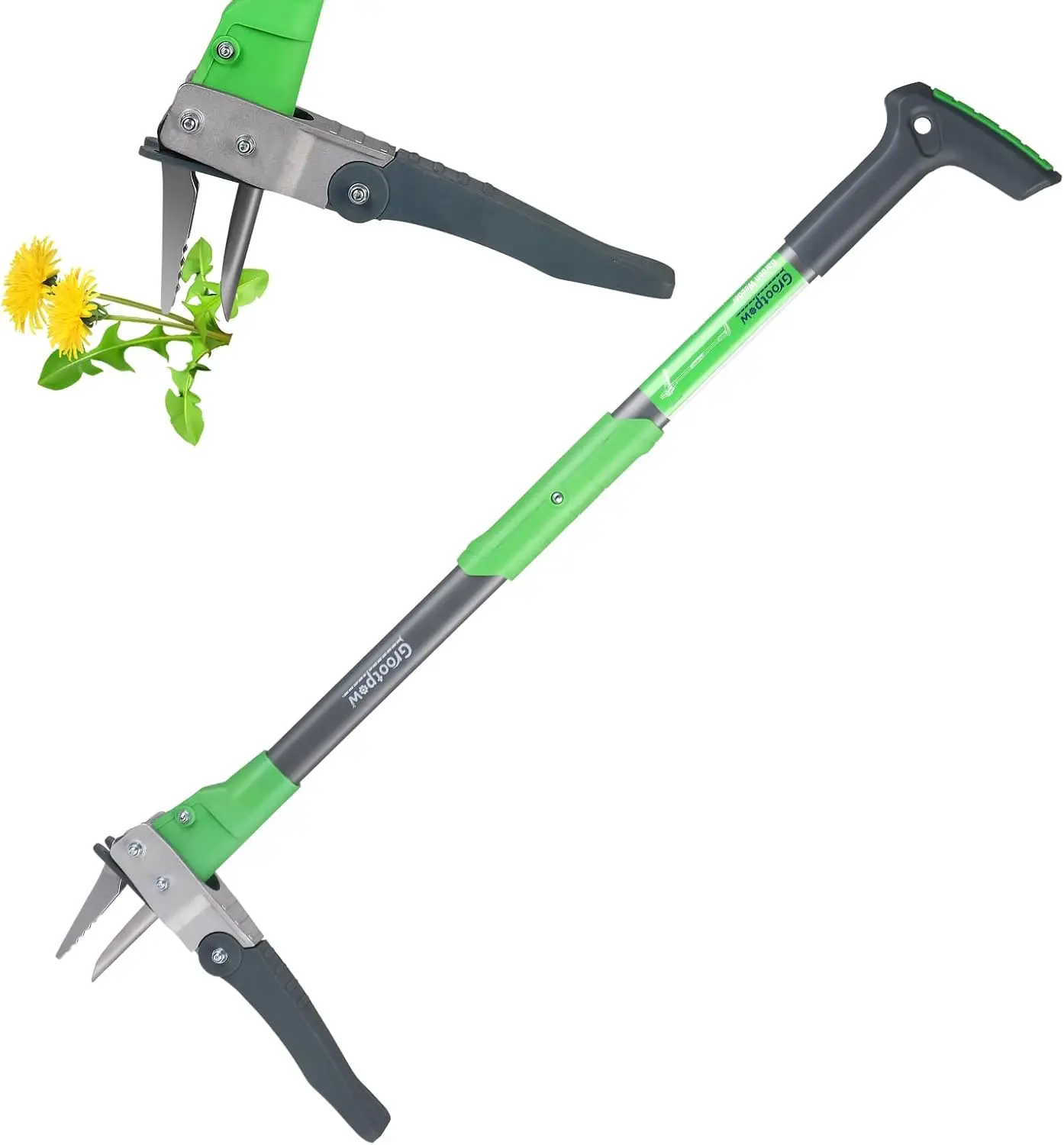 

Lightweight Weed Puller Tool with 3-Claw Stainless Steel, 39-inch Ergonomic Handle for Easy Weeding Without Bending