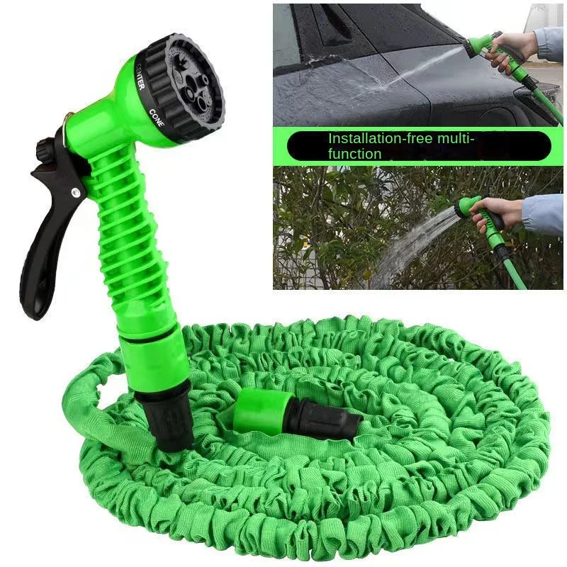 

Expandable 7 Modes Adjustable Water Gun Foam Garden Hose Pipe Cars Garden Washing Hose Sprayer Water Hose High Pressure