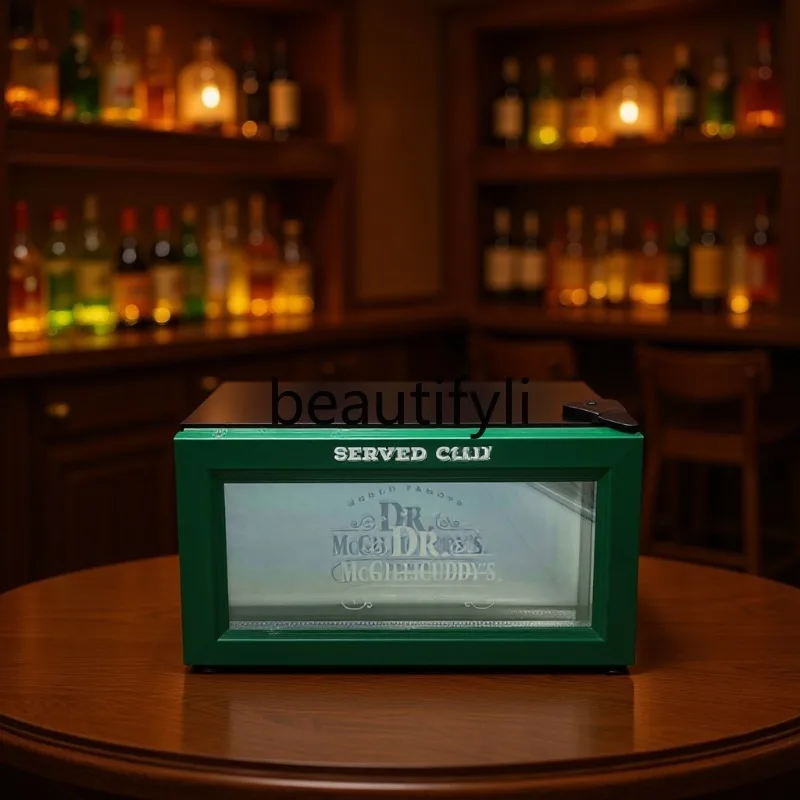 

Freezer Refrigerator Office Refrigerated Beverage Cabinet Glass Small Ice Bar Energy Saving Silent Refrigerator