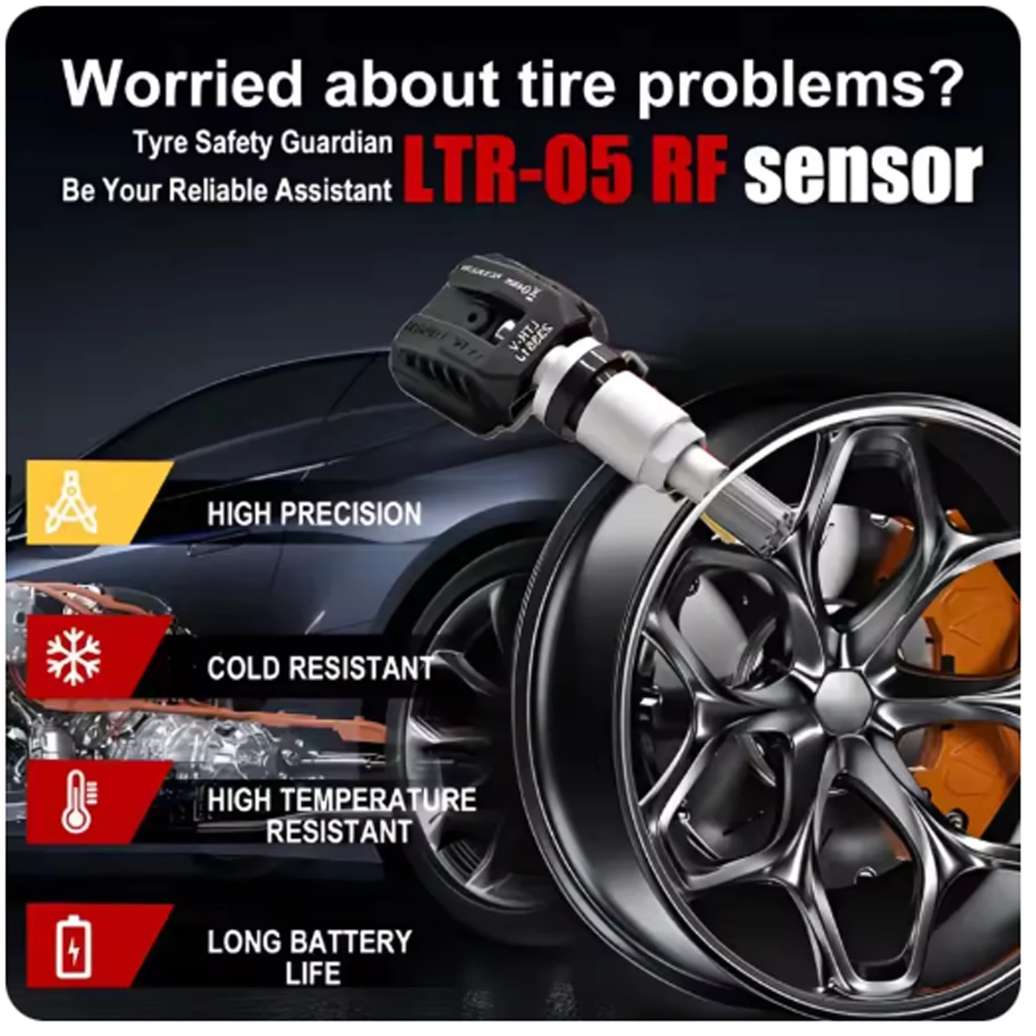 إطلاق X431 LTR-05 RF-Sensor 315/433MHz 2 في 1 مستشعر TPMS أدوات إصلاح إطارات السيارة تعمل مع إطلاق TSGUN I-TPMS CRT501 CRT5011E #2