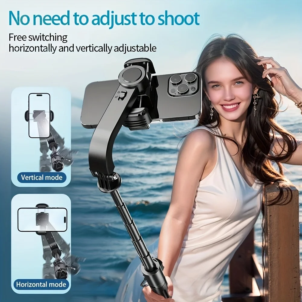 

Single-Axis Gimbal Stabilizer Auto Balance Selfie Stick with Remote Anti-Shake Tripod Compatible with IPhone/Android