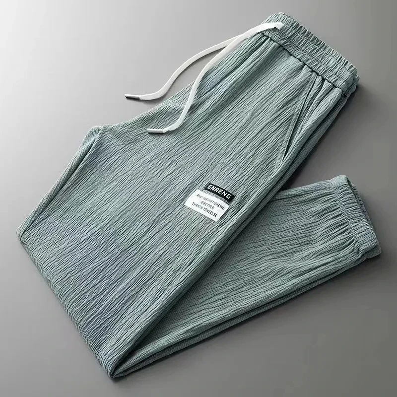 

Повседневные тонкие быстросохнущие длинные брюки, летние свободные брюки-карго, износостойкие, свободного кроя, прямые штанины, с высокой талией, на молнии