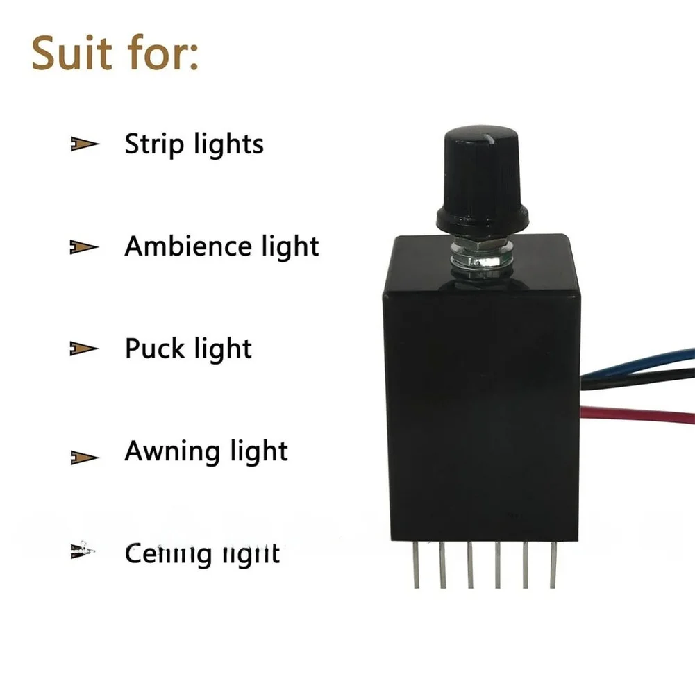 12V Rotary Dimmer Switch For RV Boat Vehicle Trucks LED Lighting Halogen Incandescent Lights Heat Dissipation Accessories