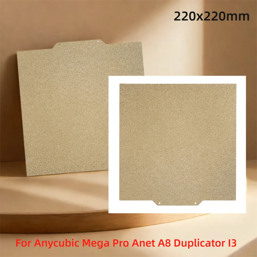 

220x220mm PEI Sheet for Anet A8 Anycubic Mega Pro Duplicator I3 Build Plate Double Sided Textured PEI Powder Coated Heated Bed