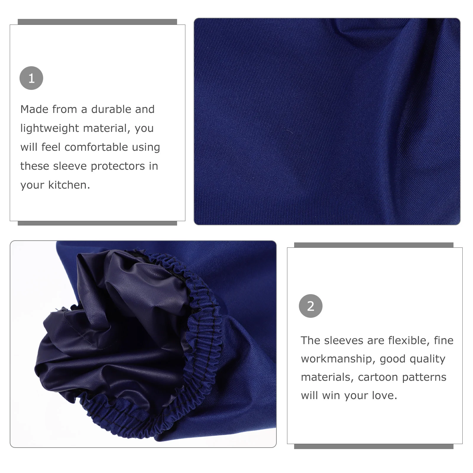 

4Pairs Long Arm Sleeve Covers Waterproof Oil-Proof Oversleeves for Kitchen Restaurant Use Multi-Purpose Protective Cooking