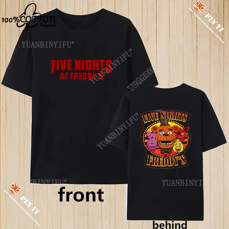 Harajuku Trend Comfortable Fnaf 2 Animatronics Five Nights A Street Print T Shirt 100% Cotton O-neck Short-sleev Street Fashion
