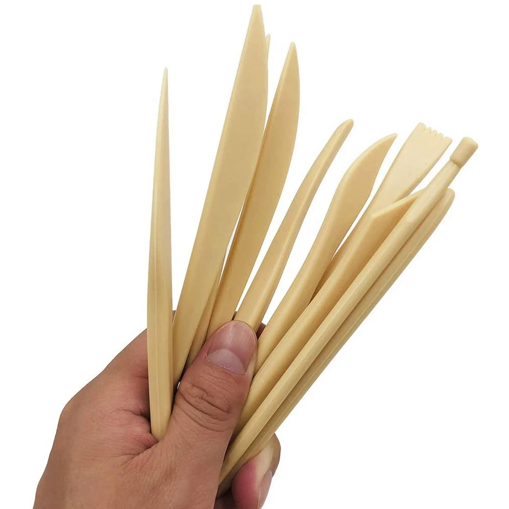 Herramientas para esculpir arcilla de cerámica, 22 Uds. Herramientas para tallar cerámica con mango de madera, raspador de Metal y herramientas para dar forma a la arcilla plástica