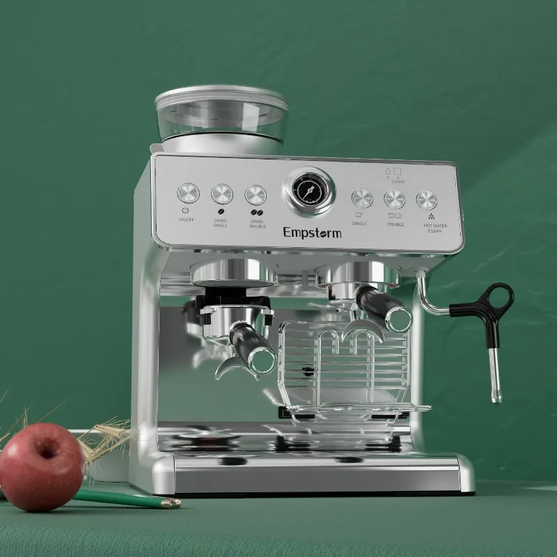 20 Bar Pump Manual Espresso Coffee Machine Kitchen Cappuccino Powder for Home Hotels Cars-Electric Power Source