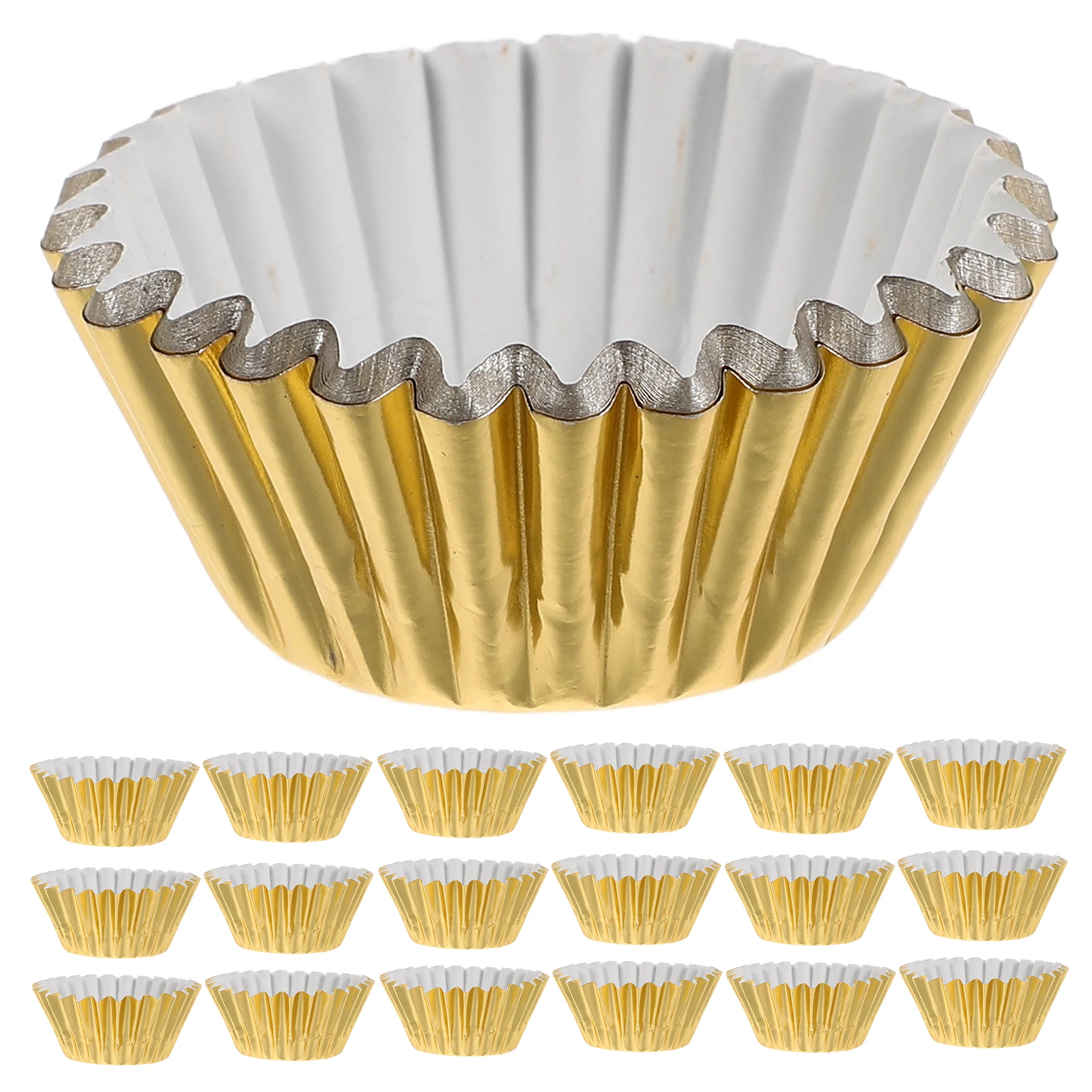 

500pcs Cake Base Cupcake Liners Aluminum Foil Baking Cups Mini Greaseproof Muffin Liners Foil Holder Tray For Home Wedding