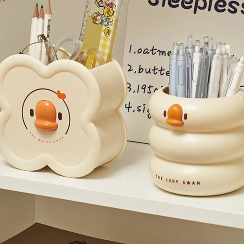 Pen Holder Kids Girl Student Desk Desktop Storage Box High-end Wall-mounted Pen Holder Cute