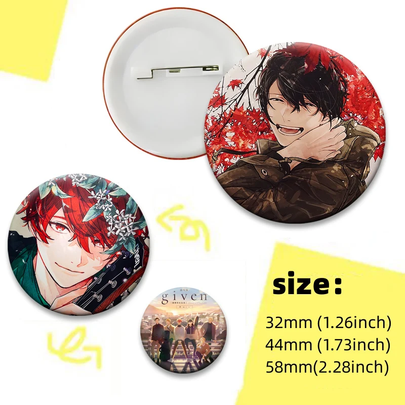 نظرا رائعة أنيمي دبابيس مستديرة اليدوية التلبيب دبابيس Satou Mafuyu Uenoyama Ritsuka الكرتون شارة ظهره اكسسوارات الهدايا