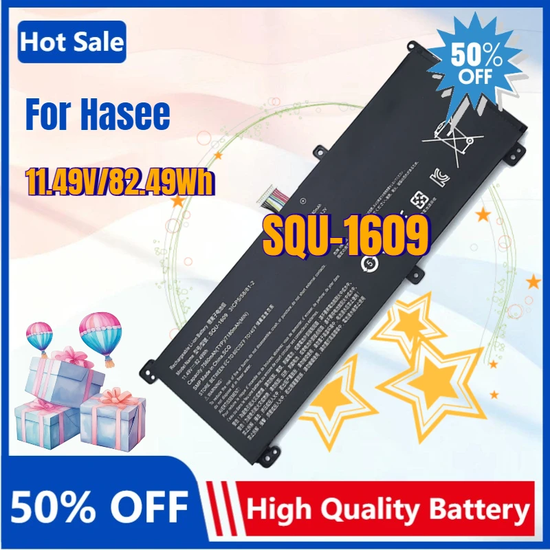 

SQU-1609 1611 1713 1714 1710 Laptop Battery for Hasee Thunderobot 15G870-XA70K Dino-X5ta X7A X6 4K X8S Thor 911S Z6-KP5G QNL5S02