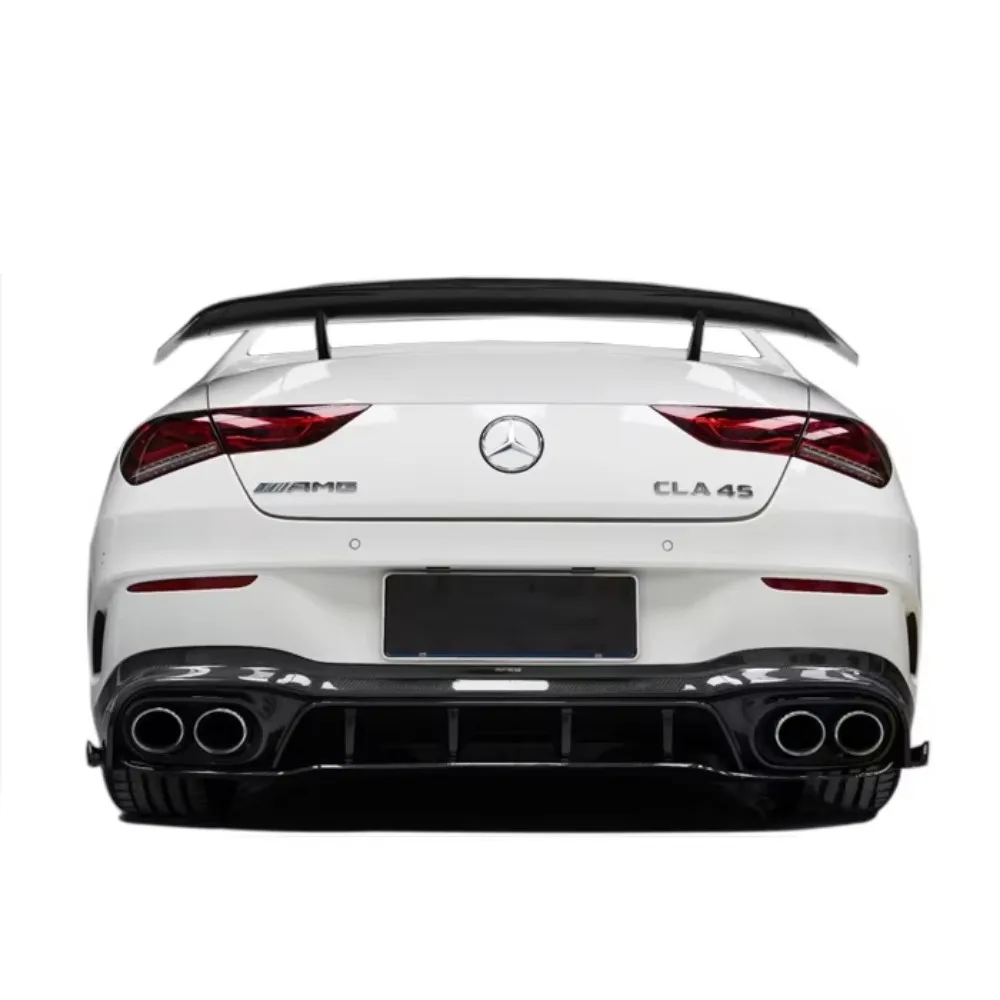 2020+ year dry carbon fiber auto parts for Merdes Benz CLA Class W118 with lip hood spoiler diffuser side skirts