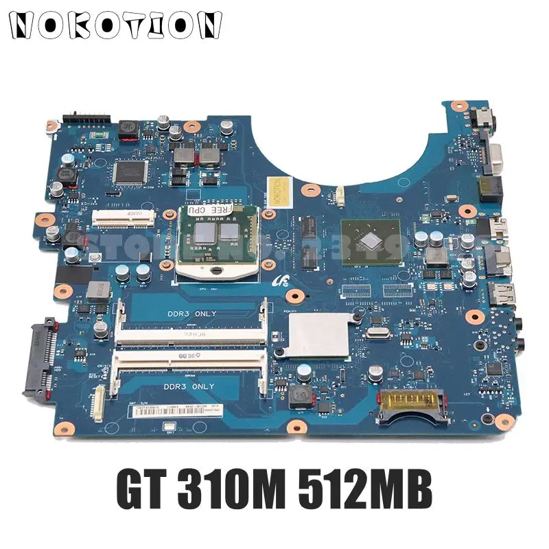 NOKOTION For Samsung R780 R730 R728 17.3 inch Laptop Motherboard HM55 DDR3 GT310M 512MB BA92-06515A BA92-06515B BA41-01174A