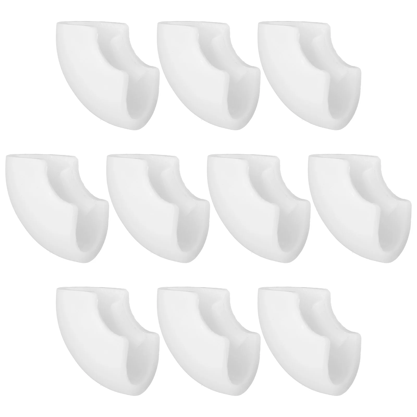 

10pcs Chair Leg Floor Protectors Creative Shaped Plastic Pads 10MM White Inner Diameter Non Furniture Tube Caps Anti