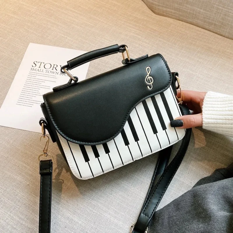 

JIAERDI Piano Design Shoulder Bag Women Harajuku PU Leather Messenger Bag Handbag Fashion Corssbody Bag Pocket Coin Purse Female