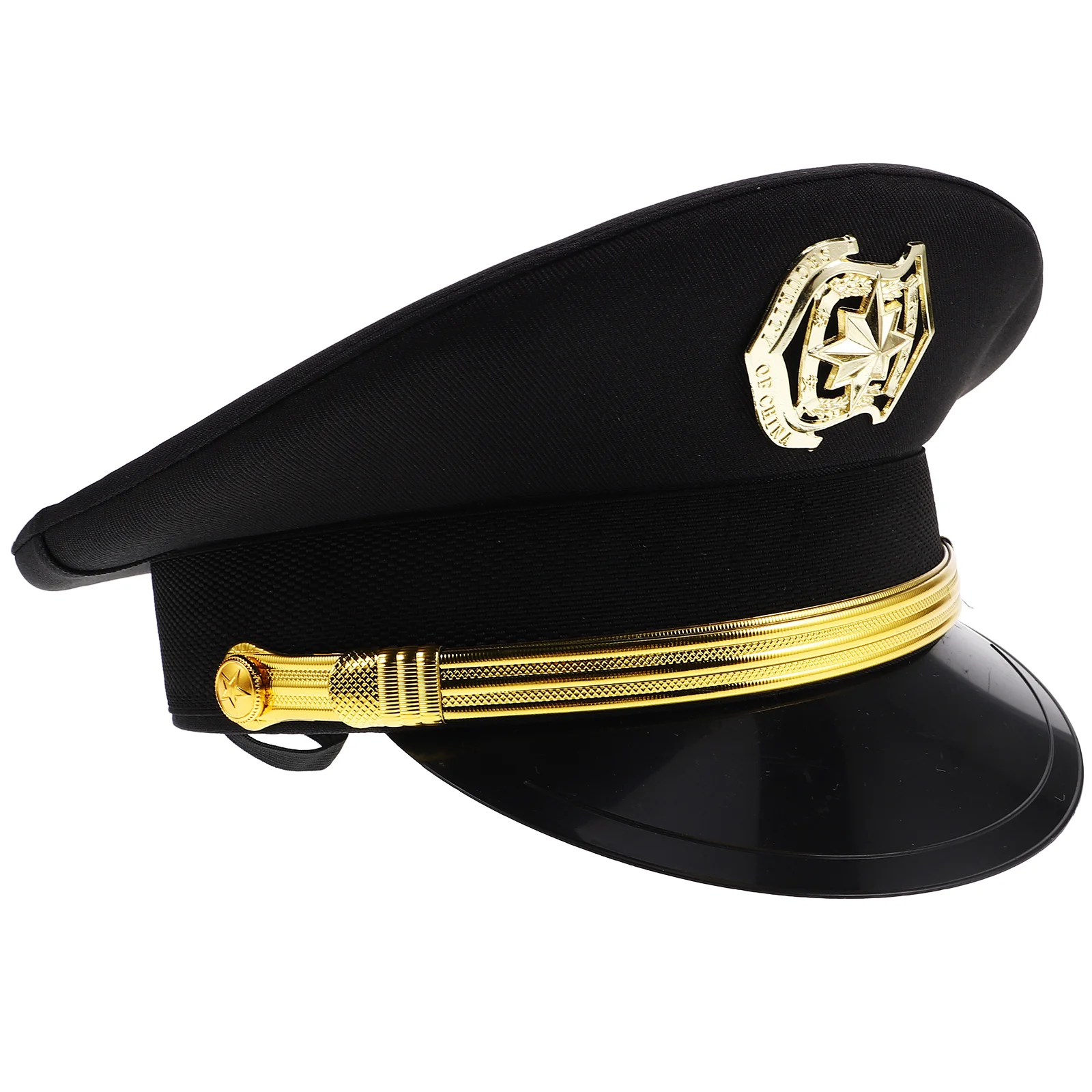 Captain Hat Officer Sailor Hats Black Pirate for Adults Men Yacht Airplane Captains Marching Band Pilot Women