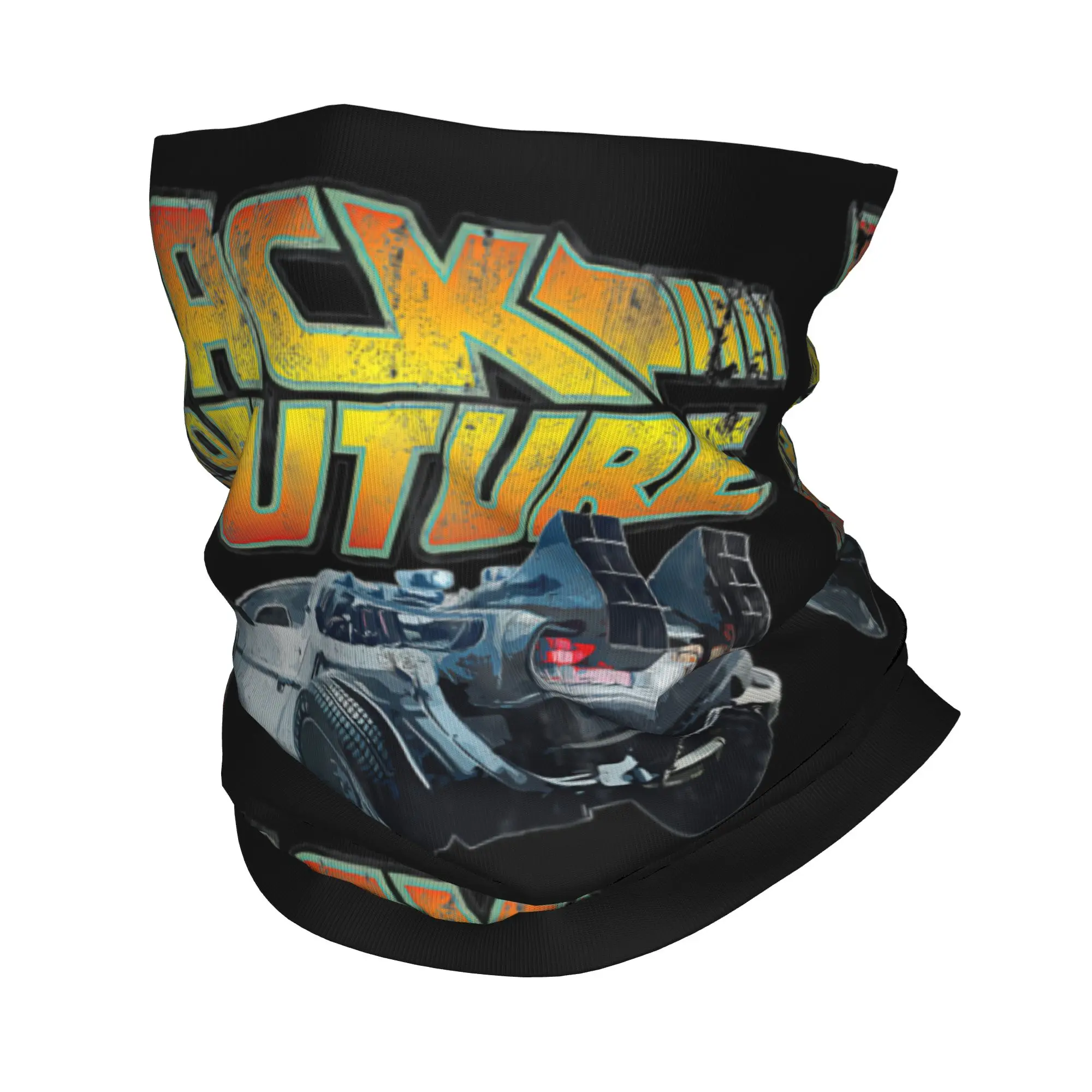 Movies Race Cars Back To The Future Bandana Neck Gaiter UV Protection Face Scarf Cover Men Women  Headband Tube Balaclava