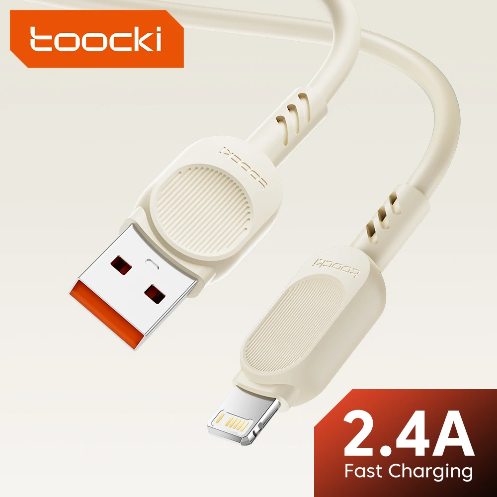 Toocki Usb Cable For iPhone 14 13 12 11 Pro Xs Max 2.4A Fast Charging Data Cord for iPhone 8 7 Plus iPad Charger Cable