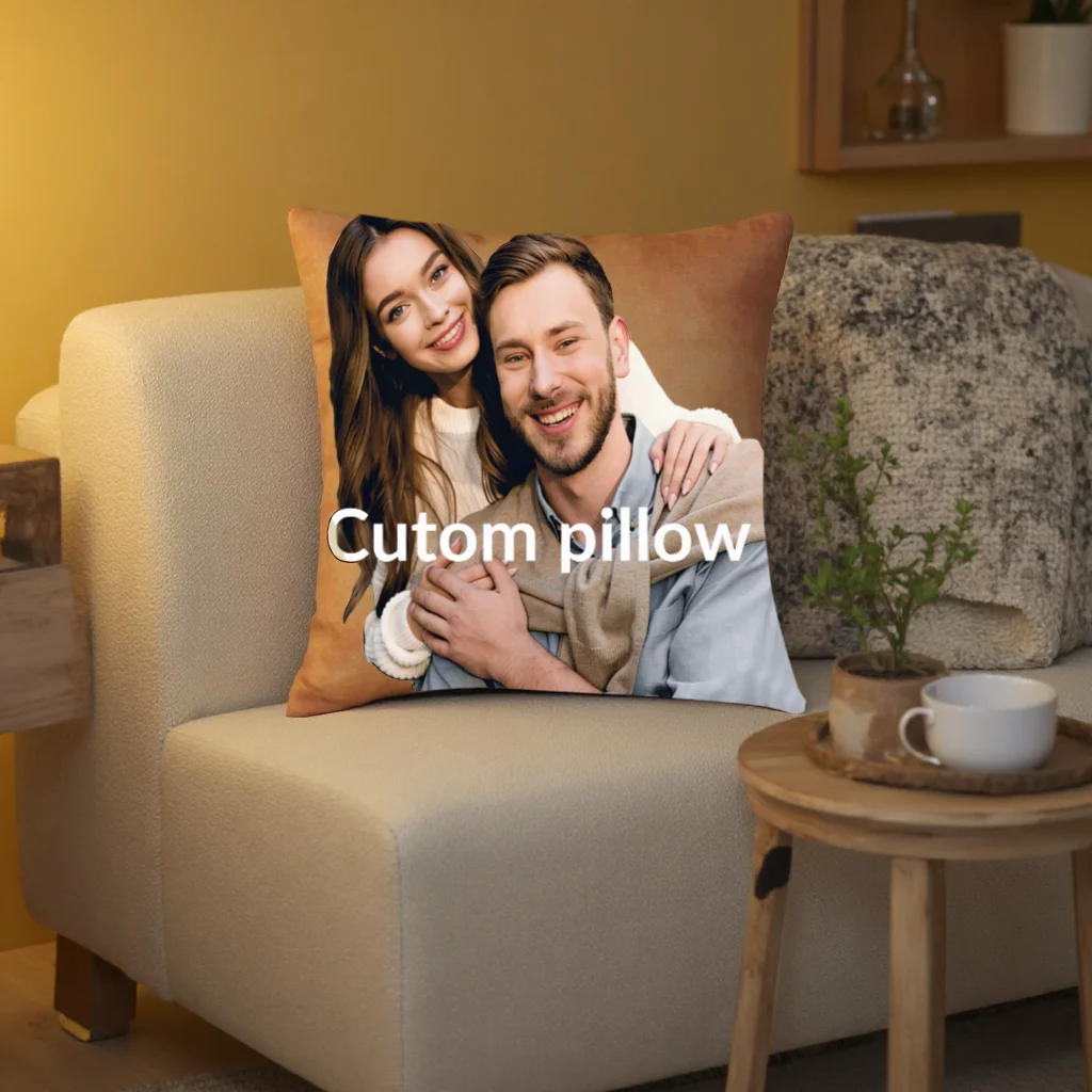 

DIY Custom Square Pillowcase Wedding Pet Baby Printed Pillow Cover Home Decorative Sofa Cushion Case